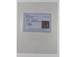 1856/67, gestempelte Sammlung mit 2 Briefen, dabei Schwerin Mi.4 (Attest Berger BPP), 6b (Befund Berger BPP) und Strelitz 1a,