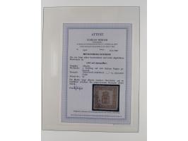1856/67, gestempelte Sammlung mit 2 Briefen, dabei Schwerin Mi.4 (Attest Berger BPP), 6b (Befund Berger BPP) und Strelitz 1a,