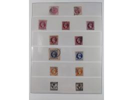 1856/67, gestempelte Sammlung mit 8 Briefen, in den Hauptnummern und auch sonst bis auf wenige Unternummern komplett, dabei R