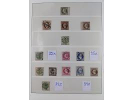 1856/67, gestempelte Sammlung mit 8 Briefen, in den Hauptnummern und auch sonst bis auf wenige Unternummern komplett, dabei R