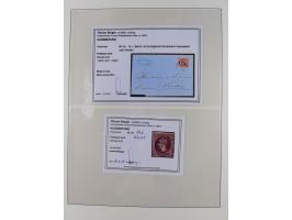1856/67, gestempelte Sammlung mit 8 Briefen, in den Hauptnummern und auch sonst bis auf wenige Unternummern komplett, dabei R