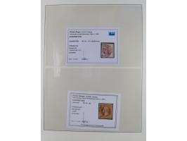 1856/67, gestempelte Sammlung mit 8 Briefen, in den Hauptnummern und auch sonst bis auf wenige Unternummern komplett, dabei R