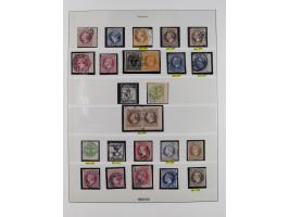 1859/64, meist gestempelte Sammlung und 6 Briefe/Ganzsachen, dabei u.a. Mi.-Nr. 8b, 18, 17y, etc., einige Dubletten, etc., te