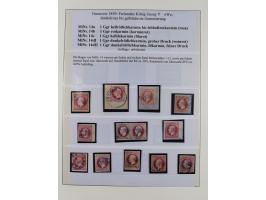 1859/64, meist gestempelte Sammlung und 6 Briefe/Ganzsachen, dabei u.a. Mi.-Nr. 8b, 18, 17y, etc., einige Dubletten, etc., te