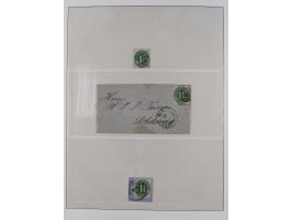 1850/67, gestempelte Sammlung mit 9 Briefen, dabei u.a. Mi. 1a und 12 (je Attest Jakubek)