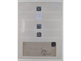 1850/67, gestempelte Sammlung mit 9 Briefen, dabei u.a. Mi. 1a und 12 (je Attest Jakubek)