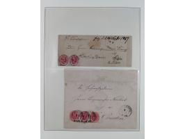 1850/67, gestempelte Sammlung mit 9 Briefen, dabei u.a. Mi. 1a und 12 (je Attest Jakubek)