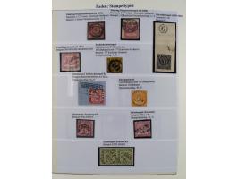 1851/58, meist gestempelte Sammlung und 4 Briefe, dabei u.a. Mi.-Nr. 1a, 1b, 16 auf Brief und Briefstück, 17c, 21, etc., fern