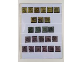 1851/58, meist gestempelte Sammlung und 4 Briefe, dabei u.a. Mi.-Nr. 1a, 1b, 16 auf Brief und Briefstück, 17c, 21, etc., fern