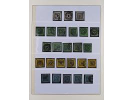 1851/58, meist gestempelte Sammlung und 4 Briefe, dabei u.a. Mi.-Nr. 1a, 1b, 16 auf Brief und Briefstück, 17c, 21, etc., fern