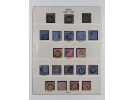 1851/58, meist gestempelte Sammlung und 4 Briefe, dabei u.a. Mi.-Nr. 1a, 1b, 16 auf Brief und Briefstück, 17c, 21, etc., fern