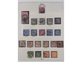 1851/58, meist gestempelte Sammlung und 4 Briefe, dabei u.a. Mi.-Nr. 1a, 1b, 16 auf Brief und Briefstück, 17c, 21, etc., fern