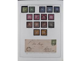 1851/1920, gestempelte Sammlung mit fast allen Farben und vielen Typen, dabei u.a. Mi. 1c, 2b, 4c, 5 I und II, 10 a, 11 b, 15