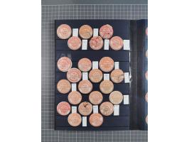 1867/90, Interpostal seals, collection of about 218 different, several cancelled, including offices abroad