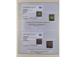 1851/1920, meist gestempelte Sammlung, dabei u.a. elf 18 Kreuzer Werte, teils mit seltenen Plattenfehlern, dabei u.a. Mi.-Nr.
