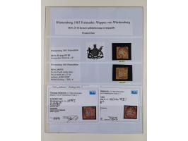 1851/1920, meist gestempelte Sammlung, dabei u.a. elf 18 Kreuzer Werte, teils mit seltenen Plattenfehlern, dabei u.a. Mi.-Nr.