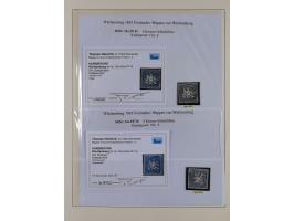 1851/1920, meist gestempelte Sammlung, dabei u.a. elf 18 Kreuzer Werte, teils mit seltenen Plattenfehlern, dabei u.a. Mi.-Nr.