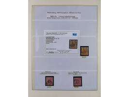 1851/1920, meist gestempelte Sammlung, dabei u.a. elf 18 Kreuzer Werte, teils mit seltenen Plattenfehlern, dabei u.a. Mi.-Nr.