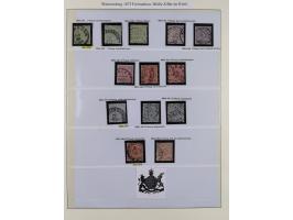 1851/1920, meist gestempelte Sammlung, dabei u.a. elf 18 Kreuzer Werte, teils mit seltenen Plattenfehlern, dabei u.a. Mi.-Nr.