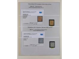 1851/1920, meist gestempelte Sammlung, dabei u.a. elf 18 Kreuzer Werte, teils mit seltenen Plattenfehlern, dabei u.a. Mi.-Nr.