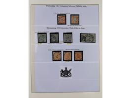 1851/1920, meist gestempelte Sammlung, dabei u.a. elf 18 Kreuzer Werte, teils mit seltenen Plattenfehlern, dabei u.a. Mi.-Nr.