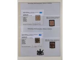 1851/1920, meist gestempelte Sammlung, dabei u.a. elf 18 Kreuzer Werte, teils mit seltenen Plattenfehlern, dabei u.a. Mi.-Nr.