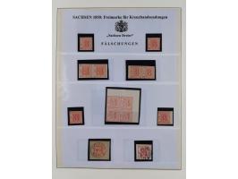 1850/67, hochwertige und sehr reichhaltige Sammlung, dabei Mi.-Nr. 1a linkes Randstück, farbrisch und kontrastreich mit deutl