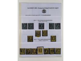 1850/67, hochwertige und sehr reichhaltige Sammlung, dabei Mi.-Nr. 1a linkes Randstück, farbrisch und kontrastreich mit deutl