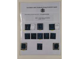 1850/67, hochwertige und sehr reichhaltige Sammlung, dabei Mi.-Nr. 1a linkes Randstück, farbrisch und kontrastreich mit deutl