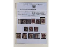 1850/67, hochwertige und sehr reichhaltige Sammlung, dabei Mi.-Nr. 1a linkes Randstück, farbrisch und kontrastreich mit deutl