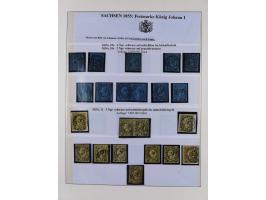 1850/67, hochwertige und sehr reichhaltige Sammlung, dabei Mi.-Nr. 1a linkes Randstück, farbrisch und kontrastreich mit deutl