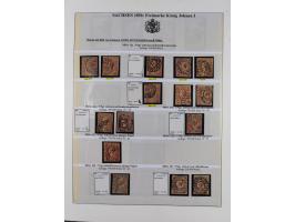 1850/67, hochwertige und sehr reichhaltige Sammlung, dabei Mi.-Nr. 1a linkes Randstück, farbrisch und kontrastreich mit deutl