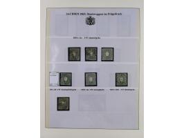 1850/67, hochwertige und sehr reichhaltige Sammlung, dabei Mi.-Nr. 1a linkes Randstück, farbrisch und kontrastreich mit deutl