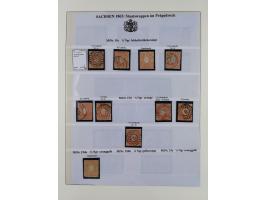 1850/67, hochwertige und sehr reichhaltige Sammlung, dabei Mi.-Nr. 1a linkes Randstück, farbrisch und kontrastreich mit deutl