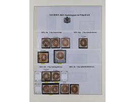 1850/67, hochwertige und sehr reichhaltige Sammlung, dabei Mi.-Nr. 1a linkes Randstück, farbrisch und kontrastreich mit deutl