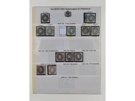 1850/67, hochwertige und sehr reichhaltige Sammlung, dabei Mi.-Nr. 1a linkes Randstück, farbrisch und kontrastreich mit deutl