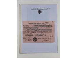 1850/67, hochwertige und sehr reichhaltige Sammlung, dabei Mi.-Nr. 1a linkes Randstück, farbrisch und kontrastreich mit deutl