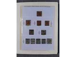 1852/66, gestempelte Sammlung und 48 Briefe und Ganzsachen, dabei viele Ausgaben mehrfach mit Nuancen, auch besseren Stempeln