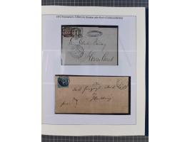 1852/66, gestempelte Sammlung und 48 Briefe und Ganzsachen, dabei viele Ausgaben mehrfach mit Nuancen, auch besseren Stempeln