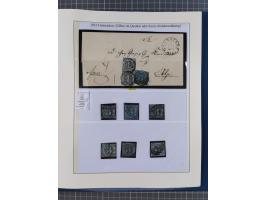 1852/66, gestempelte Sammlung und 48 Briefe und Ganzsachen, dabei viele Ausgaben mehrfach mit Nuancen, auch besseren Stempeln