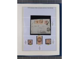 1852/66, gestempelte Sammlung und 48 Briefe und Ganzsachen, dabei viele Ausgaben mehrfach mit Nuancen, auch besseren Stempeln