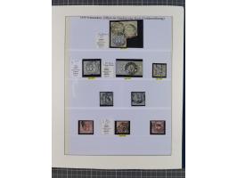 1852/66, gestempelte Sammlung und 48 Briefe und Ganzsachen, dabei viele Ausgaben mehrfach mit Nuancen, auch besseren Stempeln