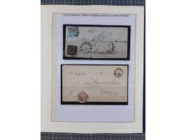 1852/66, gestempelte Sammlung und 48 Briefe und Ganzsachen, dabei viele Ausgaben mehrfach mit Nuancen, auch besseren Stempeln