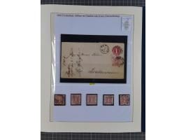 1852/66, gestempelte Sammlung und 48 Briefe und Ganzsachen, dabei viele Ausgaben mehrfach mit Nuancen, auch besseren Stempeln