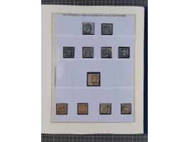 1852/66, gestempelte Sammlung und 48 Briefe und Ganzsachen, dabei viele Ausgaben mehrfach mit Nuancen, auch besseren Stempeln