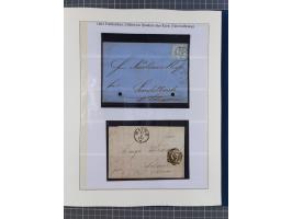 1852/66, gestempelte Sammlung und 48 Briefe und Ganzsachen, dabei viele Ausgaben mehrfach mit Nuancen, auch besseren Stempeln
