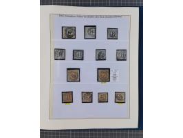 1852/66, gestempelte Sammlung und 48 Briefe und Ganzsachen, dabei viele Ausgaben mehrfach mit Nuancen, auch besseren Stempeln