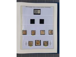 1852/66, gestempelte Sammlung und 48 Briefe und Ganzsachen, dabei viele Ausgaben mehrfach mit Nuancen, auch besseren Stempeln