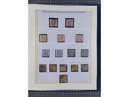 1852/66, gestempelte Sammlung und 48 Briefe und Ganzsachen, dabei viele Ausgaben mehrfach mit Nuancen, auch besseren Stempeln