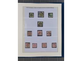 1852/66, gestempelte Sammlung und 48 Briefe und Ganzsachen, dabei viele Ausgaben mehrfach mit Nuancen, auch besseren Stempeln